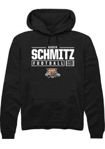 Kadin Schmitz  Rally Ohio Bobcats Mens Black NIL Stacked Box Long Sleeve Hoodie