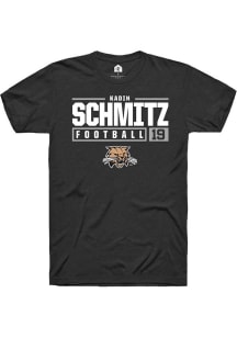 Kadin Schmitz  Ohio Bobcats Black Rally NIL Stacked Box Short Sleeve T Shirt