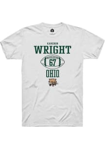 Kameron Wright  Ohio Bobcats White Rally NIL Sport Icon Short Sleeve T Shirt