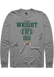 Kameron Wright  Ohio Bobcats Graphite Rally NIL Sport Icon Long Sleeve T Shirt