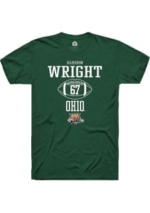 Kameron Wright  Ohio Bobcats Green Rally NIL Sport Icon Short Sleeve T Shirt