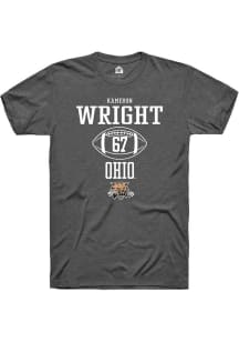 Kameron Wright  Ohio Bobcats Dark Grey Rally NIL Sport Icon Short Sleeve T Shirt