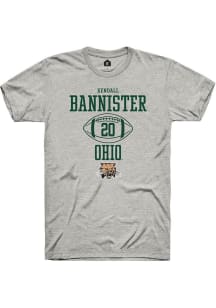 Kendall Bannister  Ohio Bobcats Ash Rally NIL Sport Icon Short Sleeve T Shirt