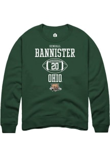 Kendall Bannister  Rally Ohio Bobcats Mens Green NIL Sport Icon Long Sleeve Crew Sweatshirt