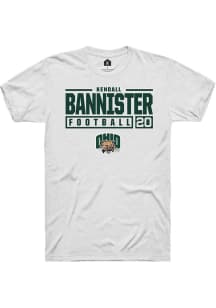 Kendall Bannister  Ohio Bobcats White Rally NIL Stacked Box Short Sleeve T Shirt