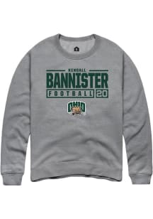 Kendall Bannister  Rally Ohio Bobcats Mens Graphite NIL Stacked Box Long Sleeve Crew Sweatshirt