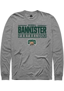 Kendall Bannister  Ohio Bobcats Graphite Rally NIL Stacked Box Long Sleeve T Shirt