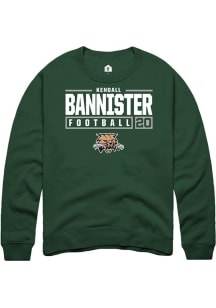 Kendall Bannister  Rally Ohio Bobcats Mens Green NIL Stacked Box Long Sleeve Crew Sweatshirt