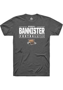 Kendall Bannister  Ohio Bobcats Dark Grey Rally NIL Stacked Box Short Sleeve T Shirt