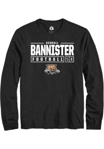 Kendall Bannister  Ohio Bobcats Black Rally NIL Stacked Box Long Sleeve T Shirt