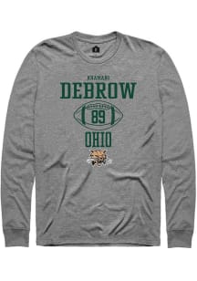 Khamani Debrow  Ohio Bobcats Graphite Rally NIL Sport Icon Long Sleeve T Shirt