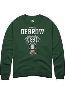 Khamani Debrow  Rally Ohio Bobcats Mens Green NIL Sport Icon Long Sleeve Crew Sweatshirt