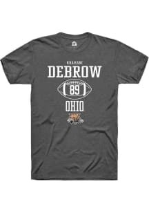 Khamani Debrow  Ohio Bobcats Dark Grey Rally NIL Sport Icon Short Sleeve T Shirt