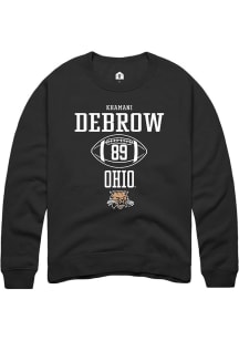 Khamani Debrow  Rally Ohio Bobcats Mens Black NIL Sport Icon Long Sleeve Crew Sweatshirt