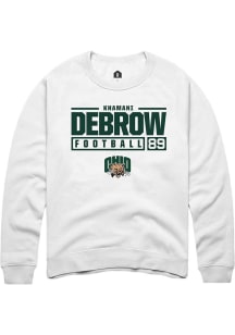 Khamani Debrow  Rally Ohio Bobcats Mens White NIL Stacked Box Long Sleeve Crew Sweatshirt