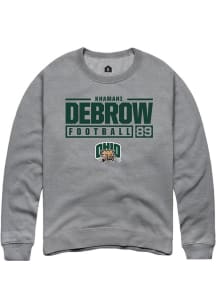 Khamani Debrow  Rally Ohio Bobcats Mens Graphite NIL Stacked Box Long Sleeve Crew Sweatshirt