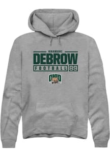 Khamani Debrow  Rally Ohio Bobcats Mens Graphite NIL Stacked Box Long Sleeve Hoodie