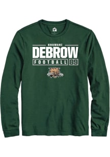 Khamani Debrow  Ohio Bobcats Green Rally NIL Stacked Box Long Sleeve T Shirt