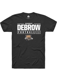 Khamani Debrow  Ohio Bobcats Black Rally NIL Stacked Box Short Sleeve T Shirt