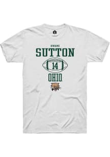 Kwame Sutton  Ohio Bobcats White Rally NIL Sport Icon Short Sleeve T Shirt