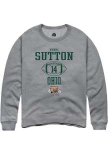 Kwame Sutton  Rally Ohio Bobcats Mens Graphite NIL Sport Icon Long Sleeve Crew Sweatshirt