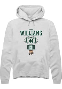 Mason Williams  Rally Ohio Bobcats Mens White NIL Sport Icon Long Sleeve Hoodie