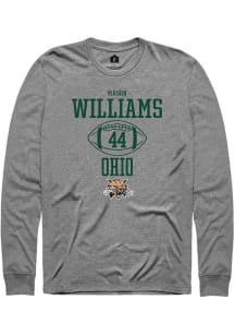 Mason Williams  Ohio Bobcats Graphite Rally NIL Sport Icon Long Sleeve T Shirt