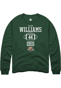 Mason Williams  Rally Ohio Bobcats Mens Green NIL Sport Icon Long Sleeve Crew Sweatshirt