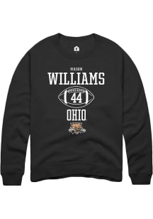 Mason Williams  Rally Ohio Bobcats Mens Black NIL Sport Icon Long Sleeve Crew Sweatshirt