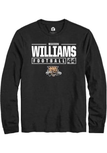 Mason Williams  Ohio Bobcats Black Rally NIL Stacked Box Long Sleeve T Shirt