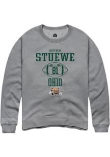 Matthew Stuewe  Rally Ohio Bobcats Mens Graphite NIL Sport Icon Long Sleeve Crew Sweatshirt