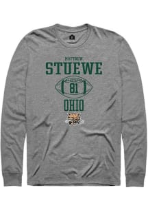 Matthew Stuewe  Ohio Bobcats Graphite Rally NIL Sport Icon Long Sleeve T Shirt