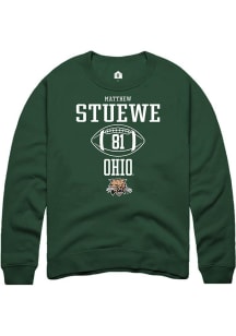 Matthew Stuewe  Rally Ohio Bobcats Mens Green NIL Sport Icon Long Sleeve Crew Sweatshirt