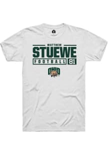 Matthew Stuewe  Ohio Bobcats White Rally NIL Stacked Box Short Sleeve T Shirt