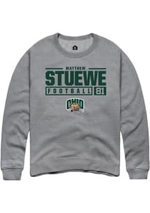 Matthew Stuewe  Rally Ohio Bobcats Mens Graphite NIL Stacked Box Long Sleeve Crew Sweatshirt