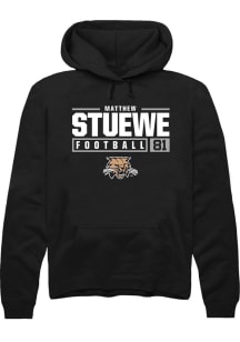 Matthew Stuewe  Rally Ohio Bobcats Mens Black NIL Stacked Box Long Sleeve Hoodie