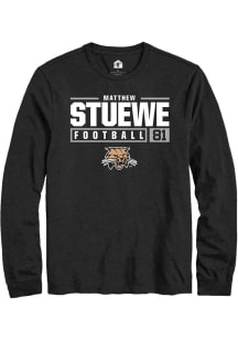 Matthew Stuewe  Ohio Bobcats Black Rally NIL Stacked Box Long Sleeve T Shirt