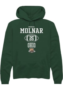 Michael Molnar  Rally Ohio Bobcats Mens Green NIL Sport Icon Long Sleeve Hoodie