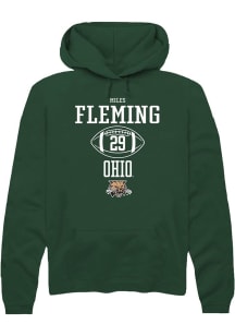 Miles Fleming  Rally Ohio Bobcats Mens Green NIL Sport Icon Long Sleeve Hoodie