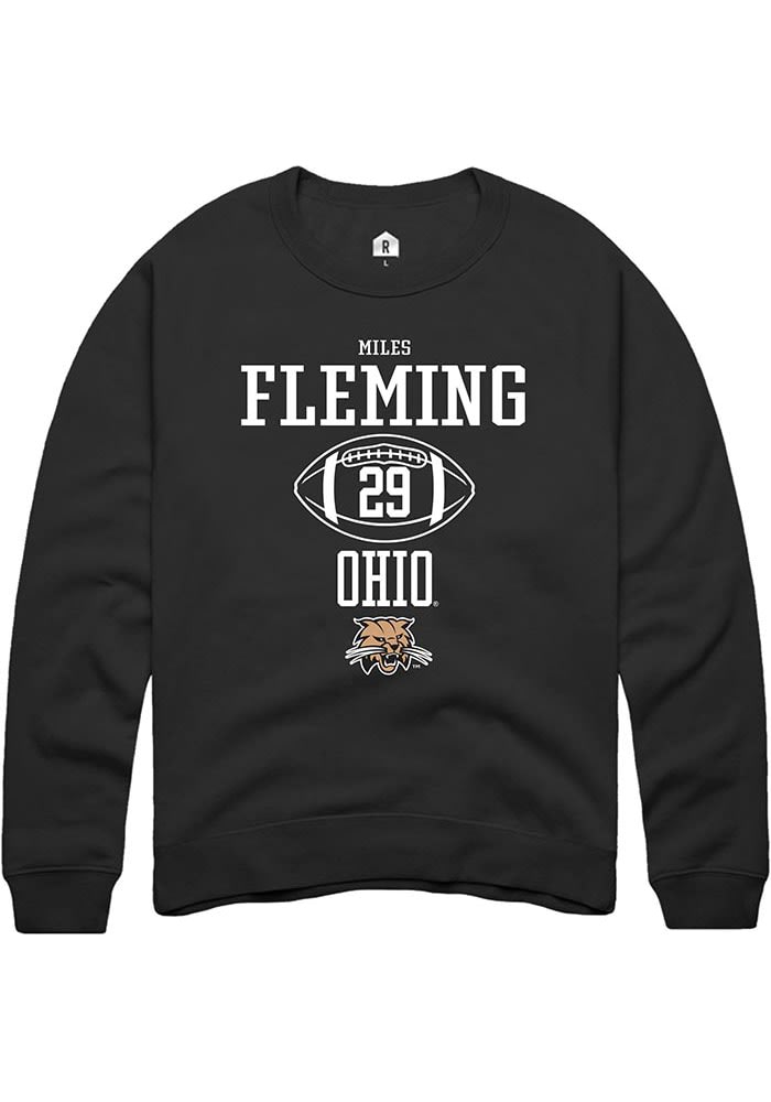 Miles Fleming Rally Ohio Bobcats Mens NIL Sport Icon Long Sleeve Crew Sweatshirt