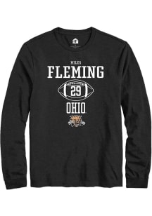 Miles Fleming  Ohio Bobcats Black Rally NIL Sport Icon Long Sleeve T Shirt