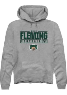 Miles Fleming  Rally Ohio Bobcats Mens Graphite NIL Stacked Box Long Sleeve Hoodie