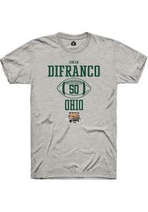 Owen DiFranco  Ohio Bobcats Ash Rally NIL Sport Icon Short Sleeve T Shirt