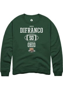 Owen DiFranco  Rally Ohio Bobcats Mens Green NIL Sport Icon Long Sleeve Crew Sweatshirt