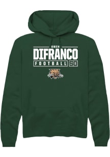 Owen DiFranco  Rally Ohio Bobcats Mens Green NIL Stacked Box Long Sleeve Hoodie