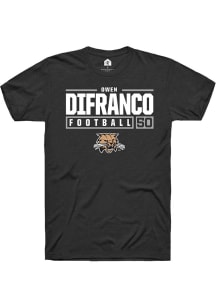 Owen DiFranco  Ohio Bobcats Black Rally NIL Stacked Box Short Sleeve T Shirt