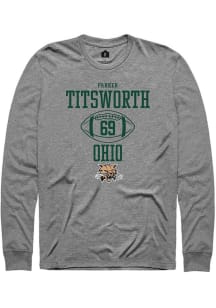 Parker Titsworth  Ohio Bobcats Graphite Rally NIL Sport Icon Long Sleeve T Shirt