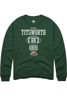 Parker Titsworth  Rally Ohio Bobcats Mens Green NIL Sport Icon Long Sleeve Crew Sweatshirt