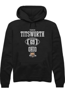 Parker Titsworth  Rally Ohio Bobcats Mens Black NIL Sport Icon Long Sleeve Hoodie