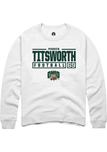 Parker Titsworth  Rally Ohio Bobcats Mens White NIL Stacked Box Long Sleeve Crew Sweatshirt